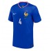 Camiseta Francia Dayot Upamecano #4 Primera Equipación Replica Eurocopa 2024 mangas cortas